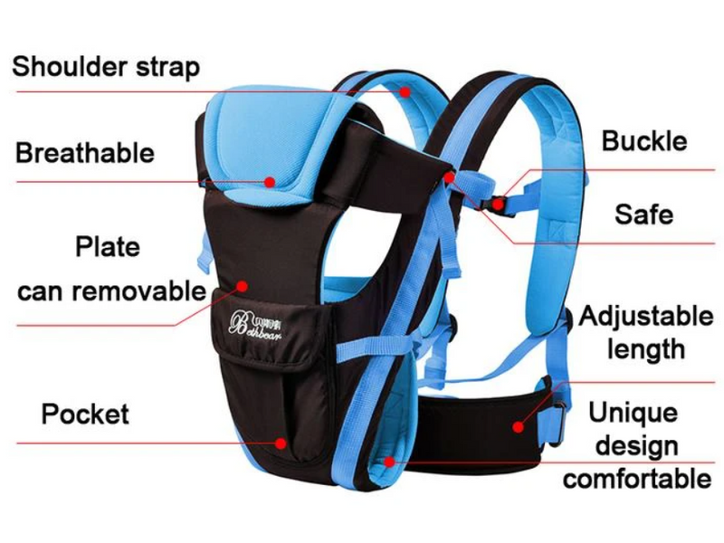 BETH BEAR 0-30 Months Breathable Front Facing Baby Carrier 4 in 1