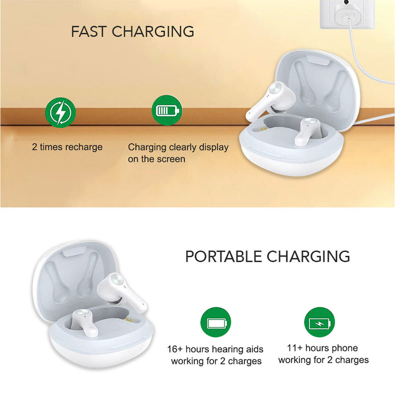 16 Channel Digital ITE Hearing Aids: Rechargeable, Bluetooth & Customizable With APP