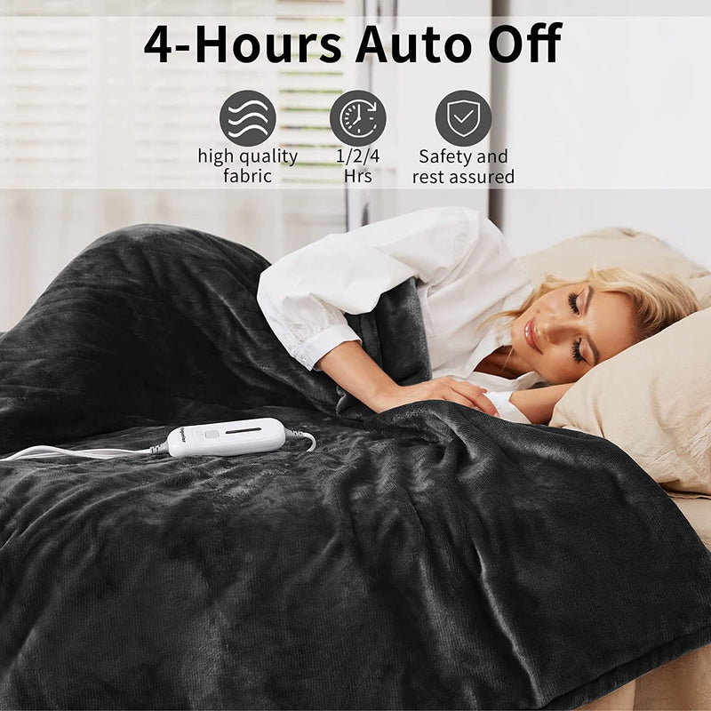 Electric Heated Throw Blanket, Fast Heating Full-Body Coverage