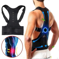 Magnetic Therapy Posture Corrector Brace Back Support Belt for Women & Men