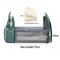 Multifunctional Baby Diaper Bag with Collapsible Crib