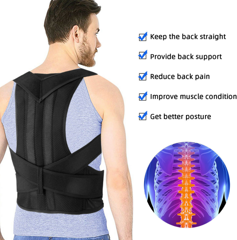 Adjustable Back Support Low Shoulder Brace Belt Posture Corrector