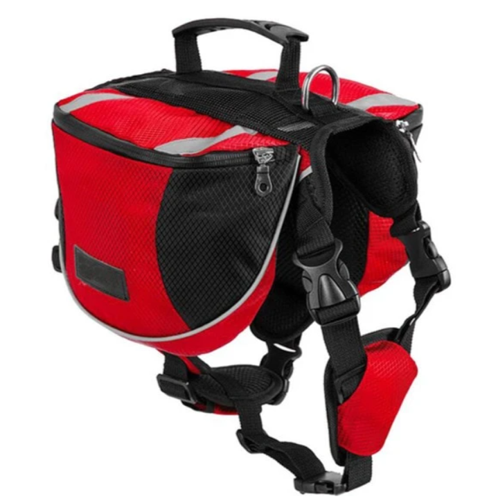 Pet Outdoor Backpack Large Capacity Dog Adjustable Saddle Bag